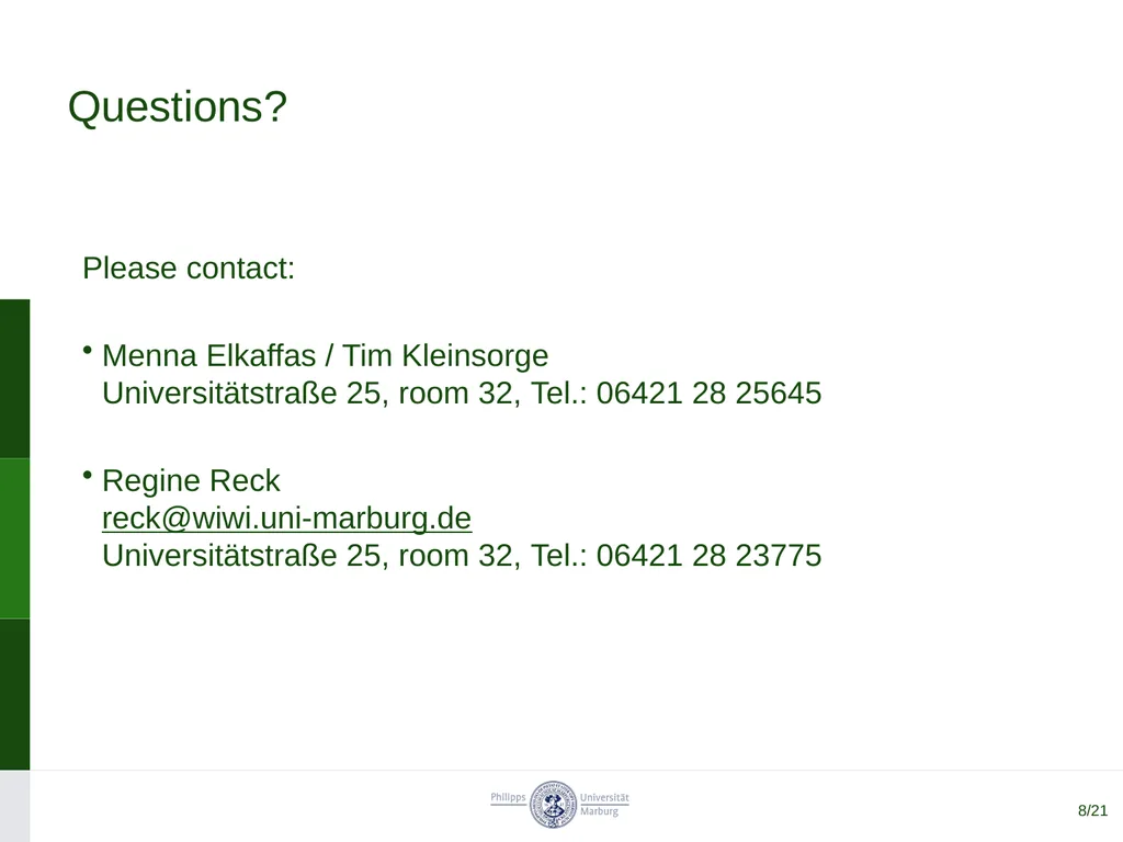 MSc Economics and Institutions New program - slide 8 of 9