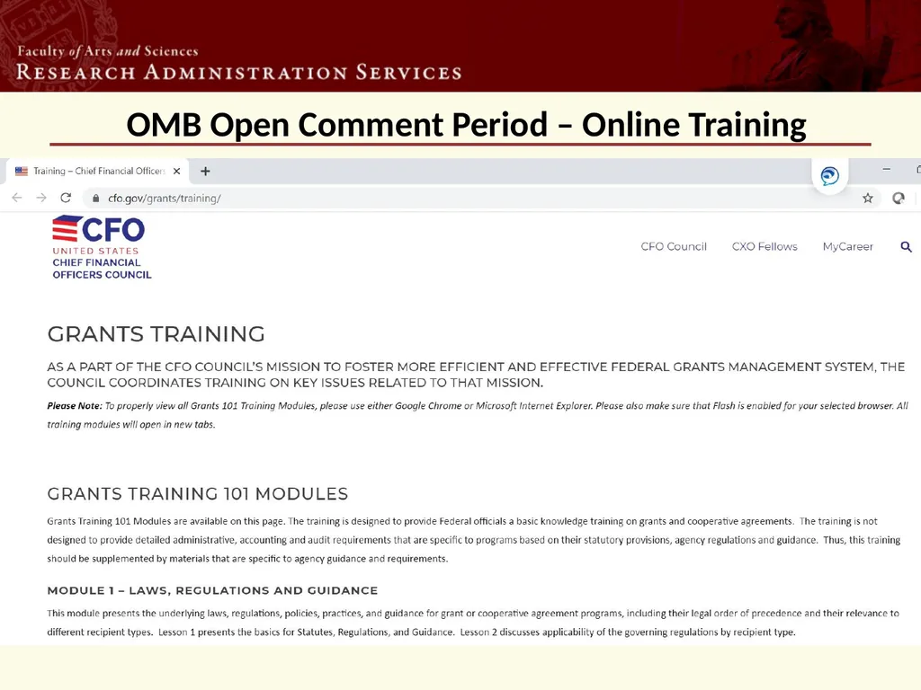 OMB Open Comment Period Why Now: 5 Year Lookback - slide 7 of 7