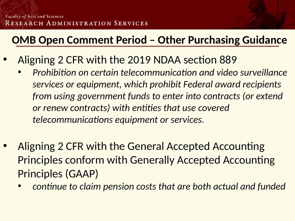 OMB Open Comment Period Why Now: 5 Year Lookback - slide 4 of 7