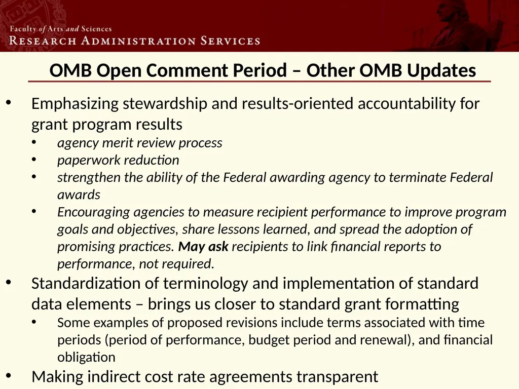 OMB Open Comment Period Why Now: 5 Year Lookback - slide 5 of 7
