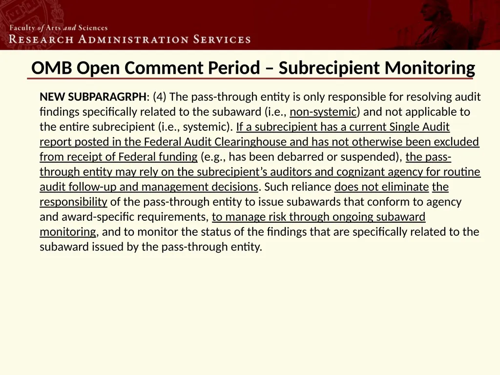 OMB Open Comment Period Why Now: 5 Year Lookback - slide 6 of 7
