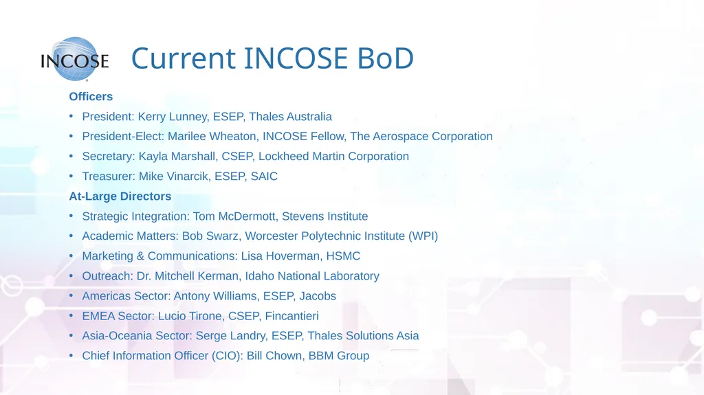 The International Council on Systems Engineering A - slide 22 of 30