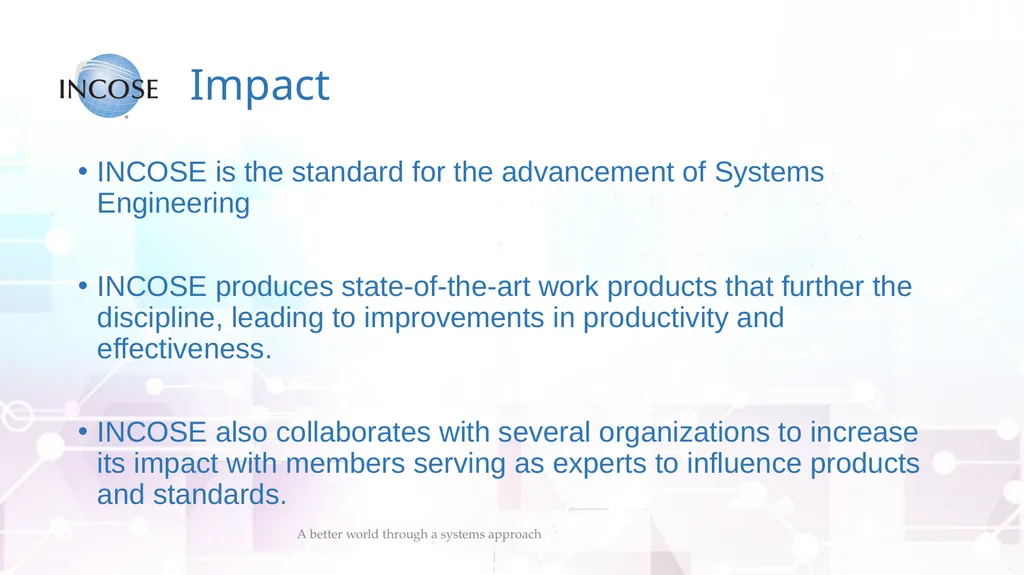 The International Council on Systems Engineering A - slide 29 of 30