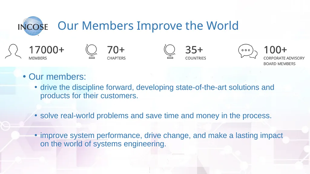 The International Council on Systems Engineering A - slide 6 of 30