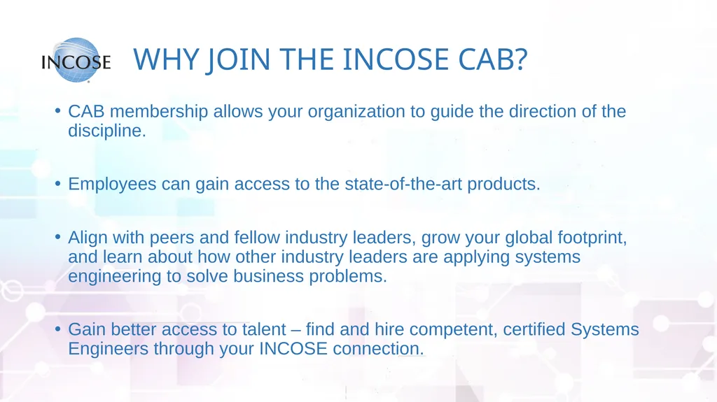 The International Council on Systems Engineering A - slide 15 of 30
