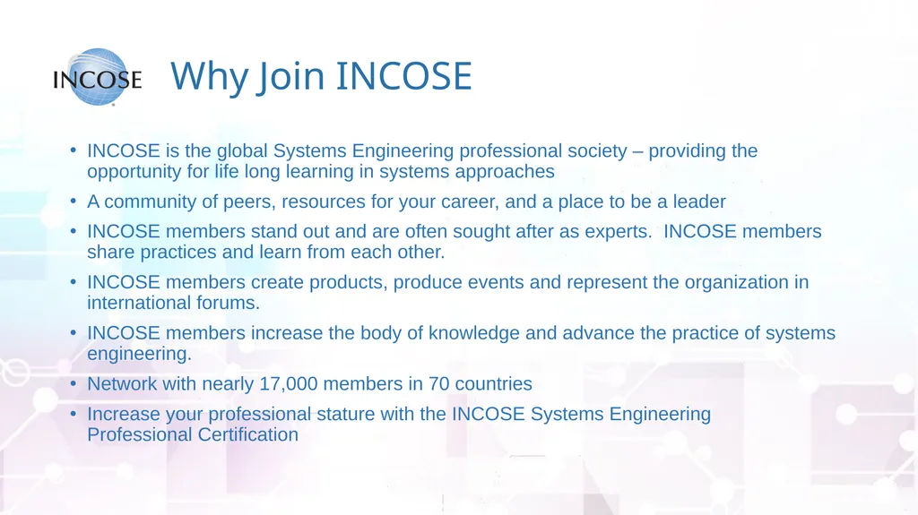 The International Council on Systems Engineering A - slide 8 of 30