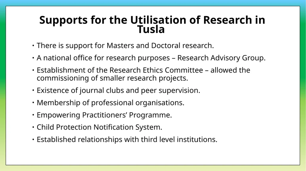Research Needs Analysis Dr Rosemary Crosse and Dr - slide 17 of 19