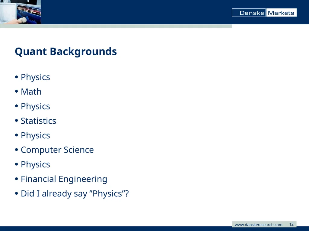 Secondment with Danske Bank Stefan Kretzer Outline - slide 12 of 21