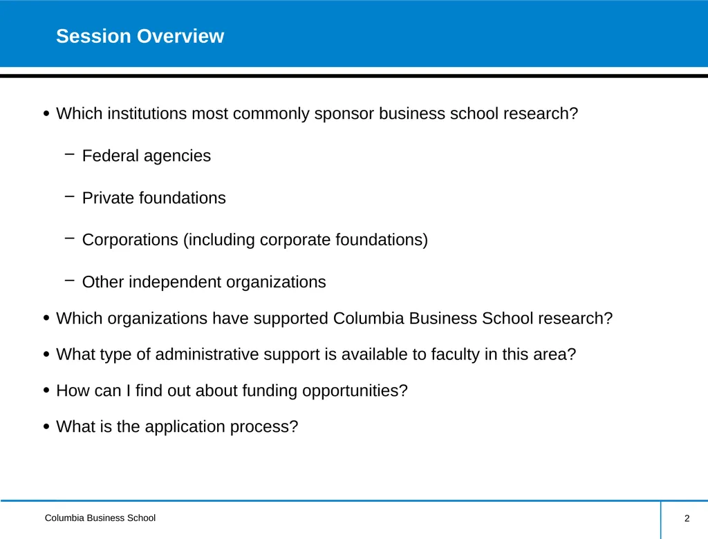 External Research Funding Information Session - slide 2 of 24