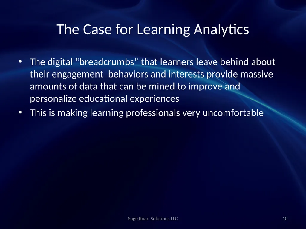 Big Data Meets Learning Analytics Ellen Wagner - slide 10 of 27