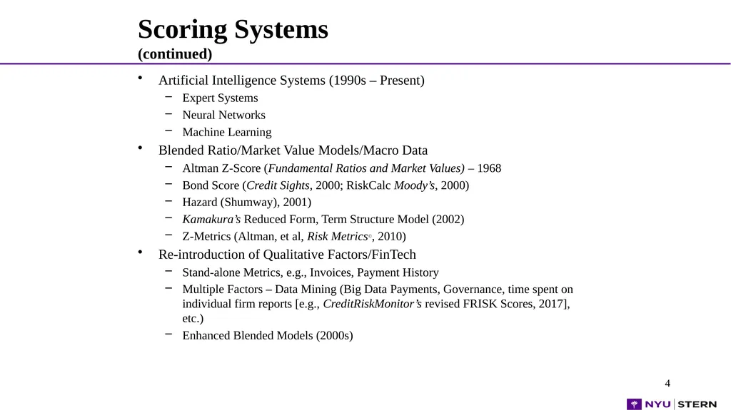 1 1 1 1 Dr. Edward Altman NYU Stern School - slide 4 of 45