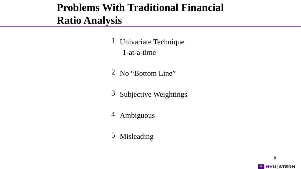 1 1 1 1 Dr. Edward Altman NYU Stern School - slide 8 of 45