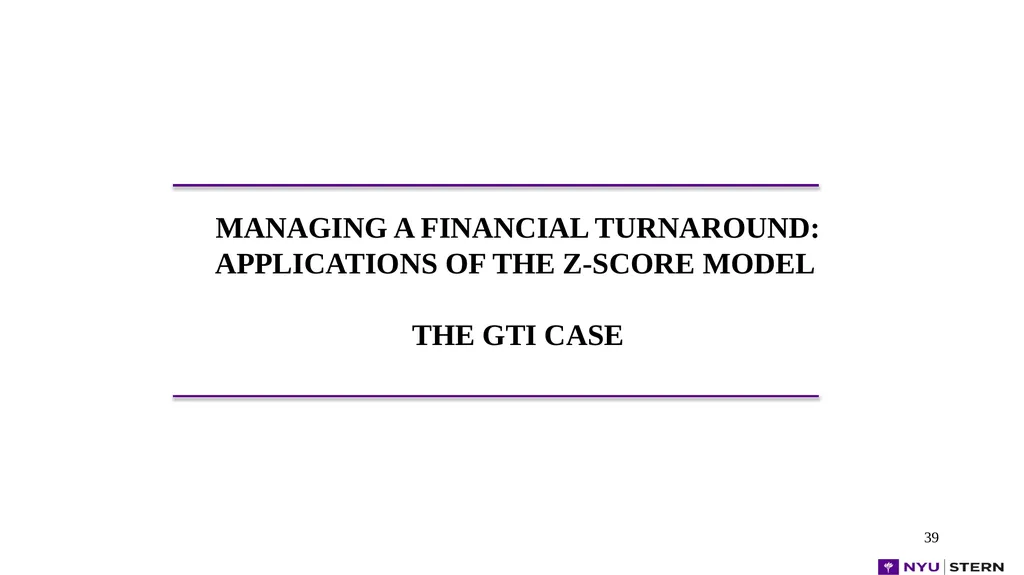 1 1 1 1 Dr. Edward Altman NYU Stern School - slide 39 of 45