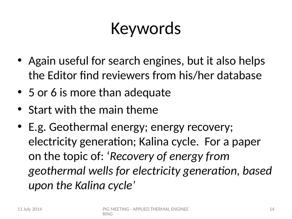A Good Paper for Applied Thermal Engineering Prof. - slide 14 of 29