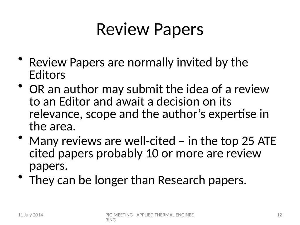 A Good Paper for Applied Thermal Engineering Prof. - slide 12 of 29