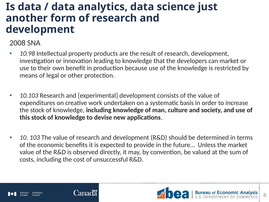 Towards a measurement framework for data 1 Erich - slide 8 of 20
