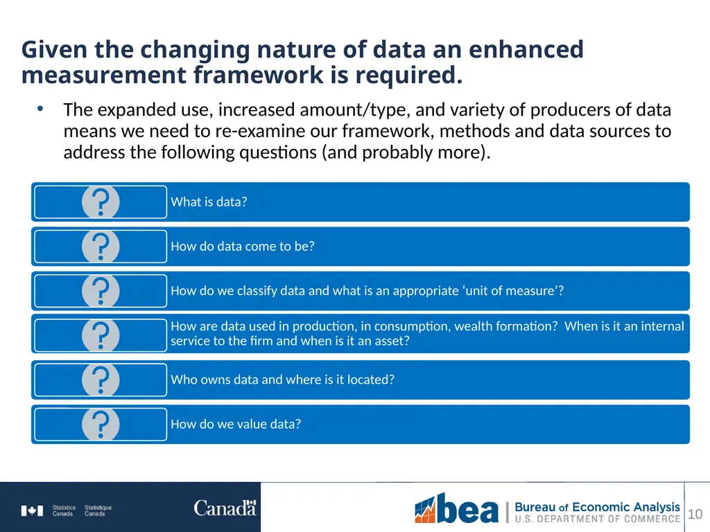 Towards a measurement framework for data 1 Erich - slide 10 of 20