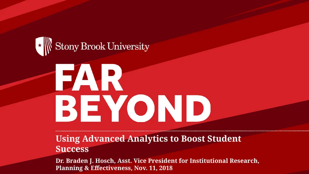Using Advanced Analytics to Boost Student Success - slide 1 of 16