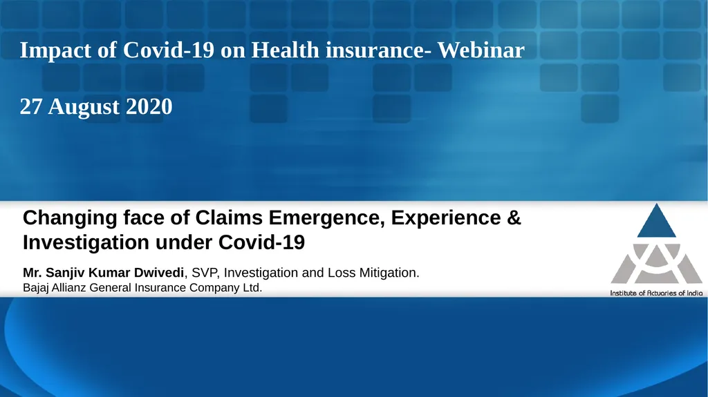 Date: 27th August, 2020 Time: 1500 to 1630 (IST) - slide 19 of 36