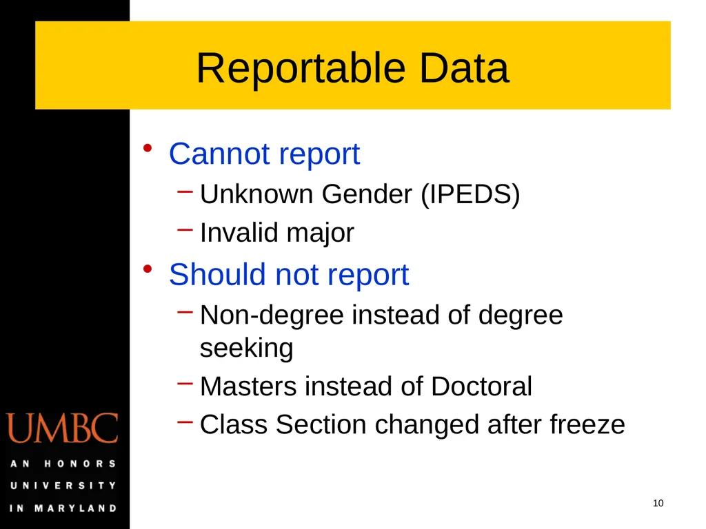Reporting Data Kwality Issues Mike Glasser Office - slide 10 of 40