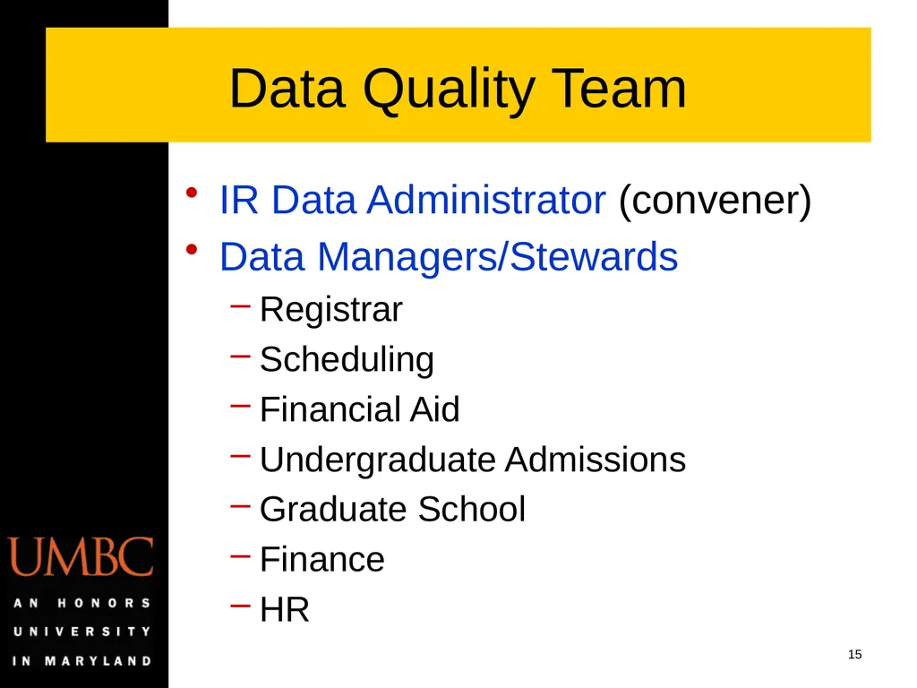 Reporting Data Kwality Issues Mike Glasser Office - slide 15 of 40