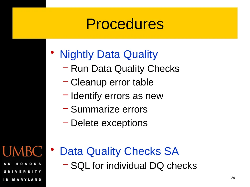 Reporting Data Kwality Issues Mike Glasser Office - slide 29 of 40