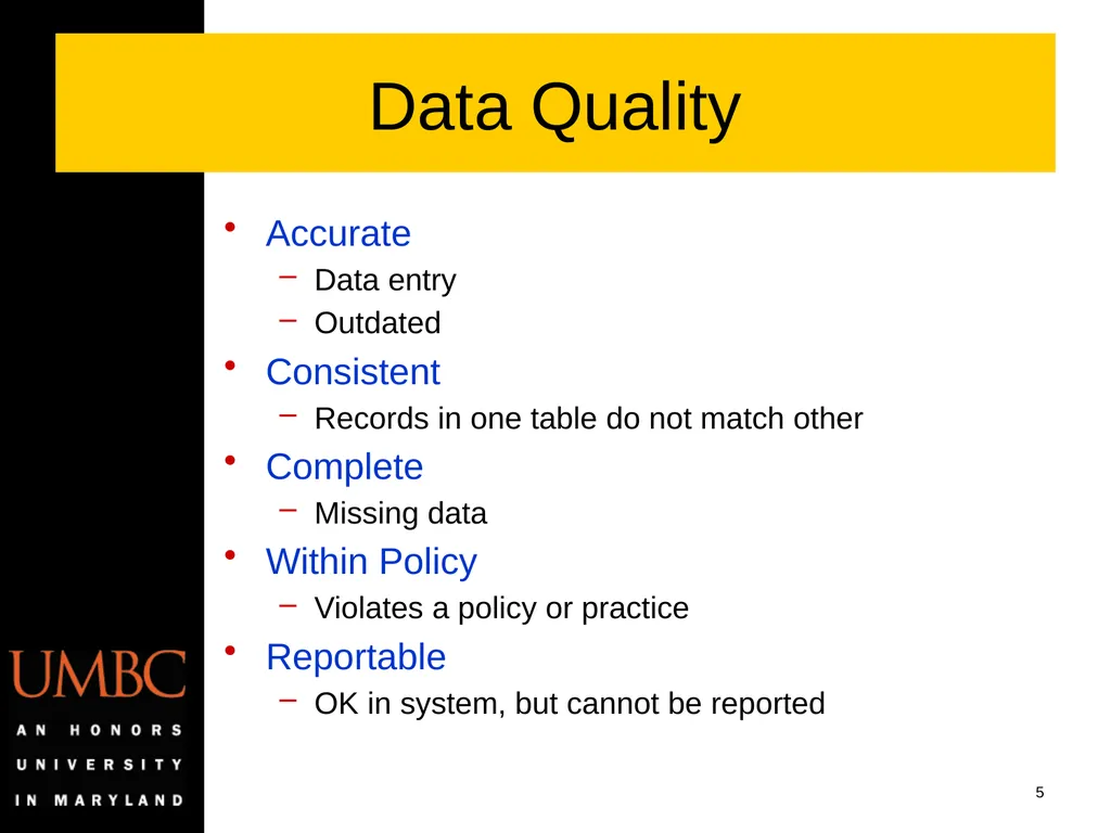 Reporting Data Kwality Issues Mike Glasser Office - slide 5 of 40