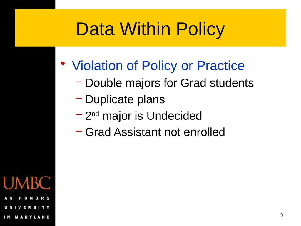 Reporting Data Kwality Issues Mike Glasser Office - slide 9 of 40
