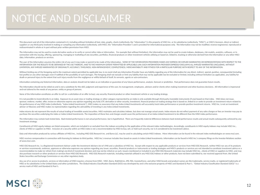 Msci all china index Proposed treatment of foreign - slide 12 of 12