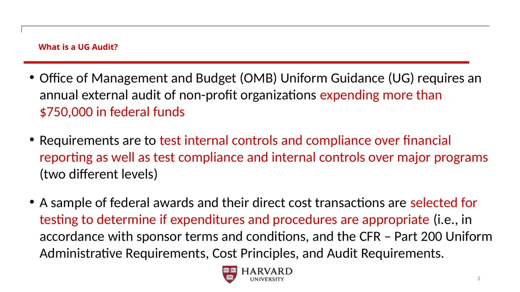 Uniform Guidance Audit: Overview, Timeline and - slide 3 of 8