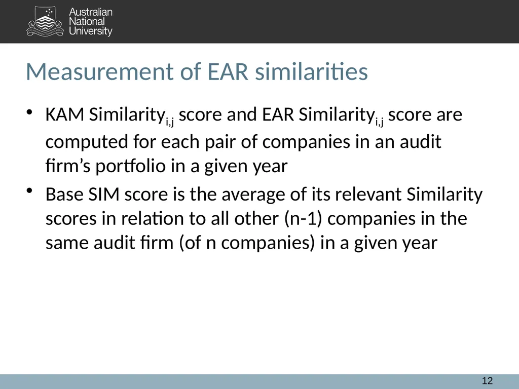 Extended Auditor's Reports and Audit Quality: A - slide 12 of 28