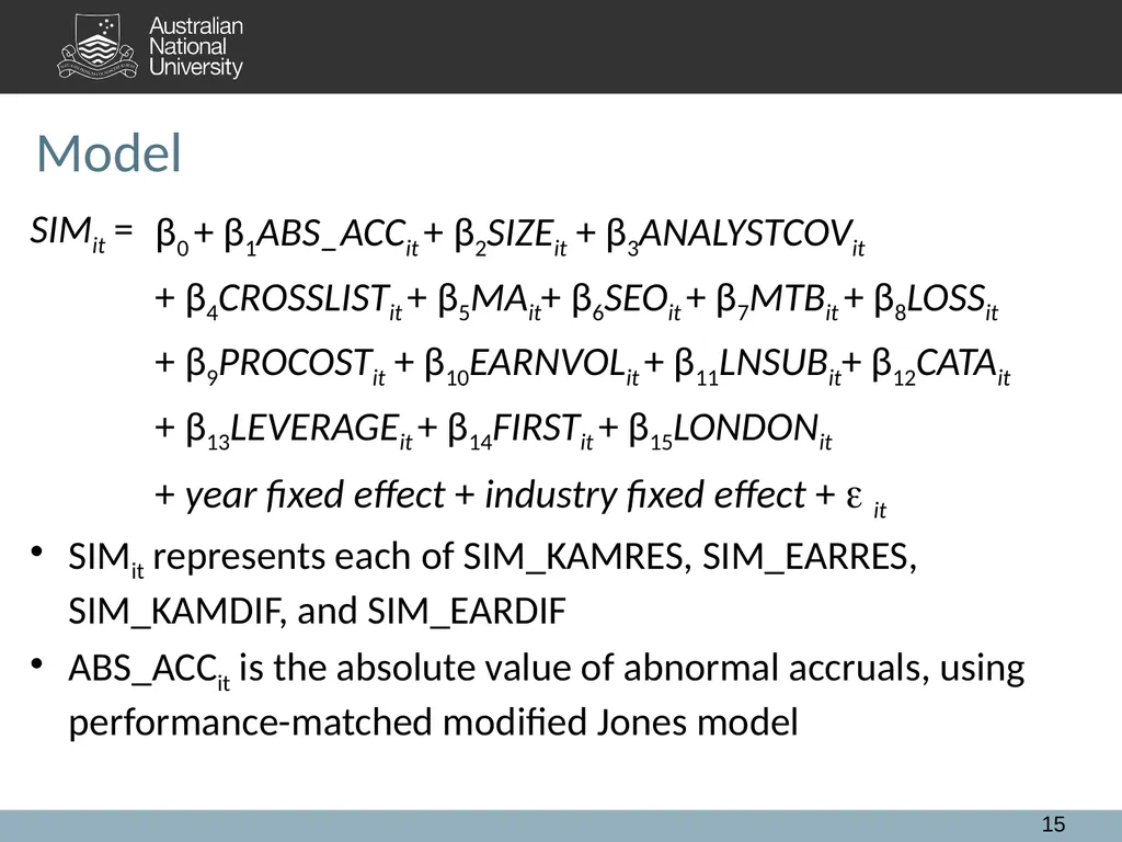 Extended Auditor's Reports and Audit Quality: A - slide 15 of 28