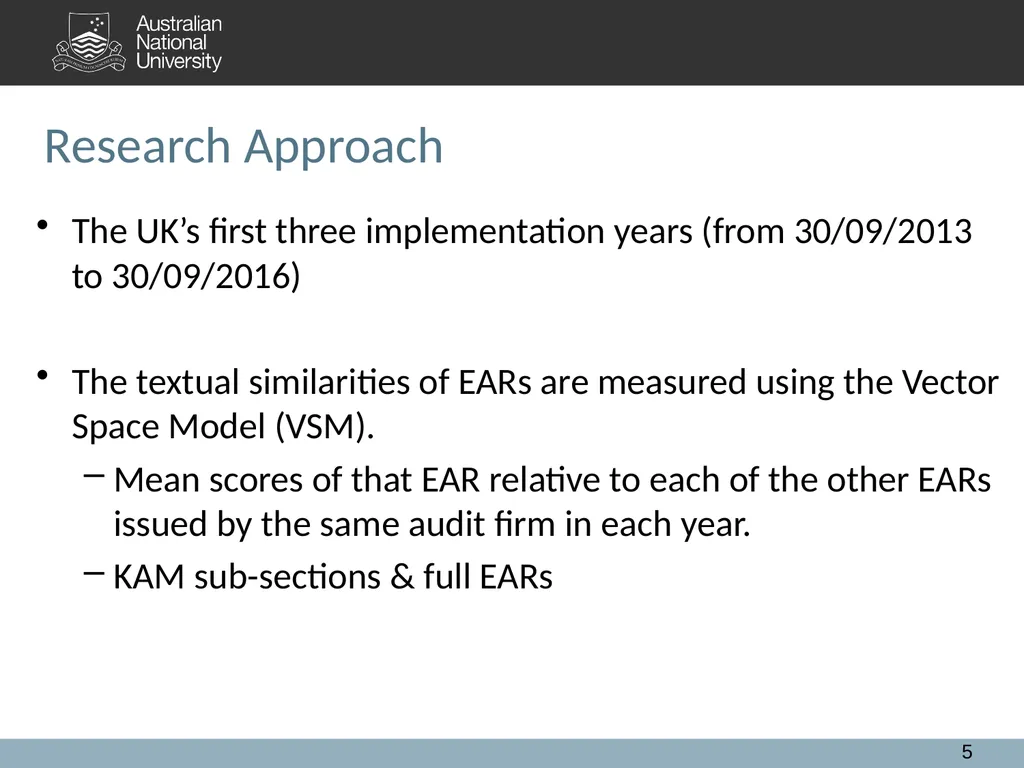 Extended Auditor's Reports and Audit Quality: A - slide 5 of 28