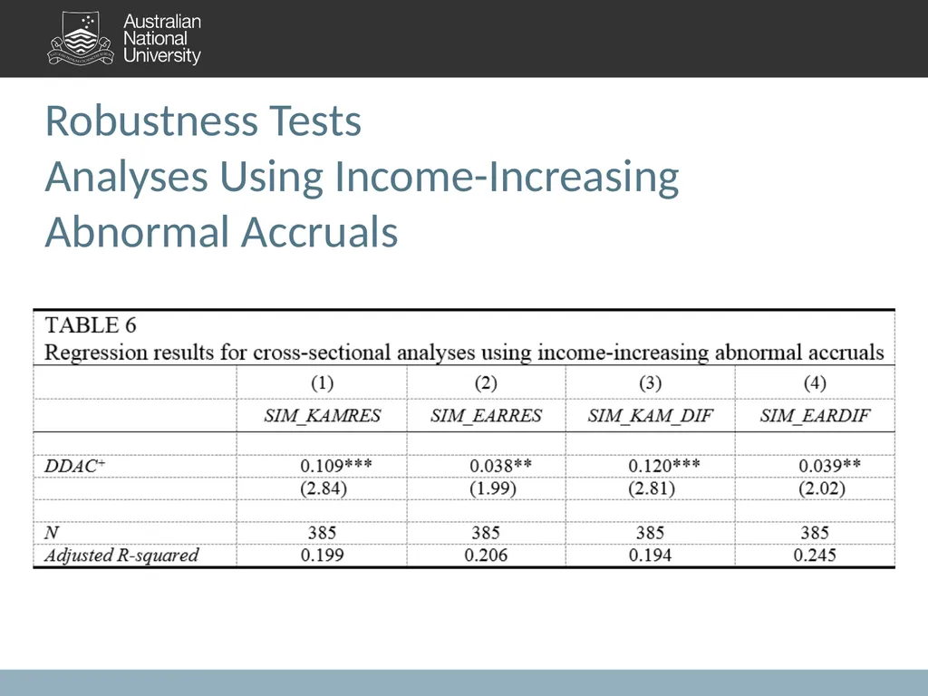 Extended Auditor's Reports and Audit Quality: A - slide 22 of 28