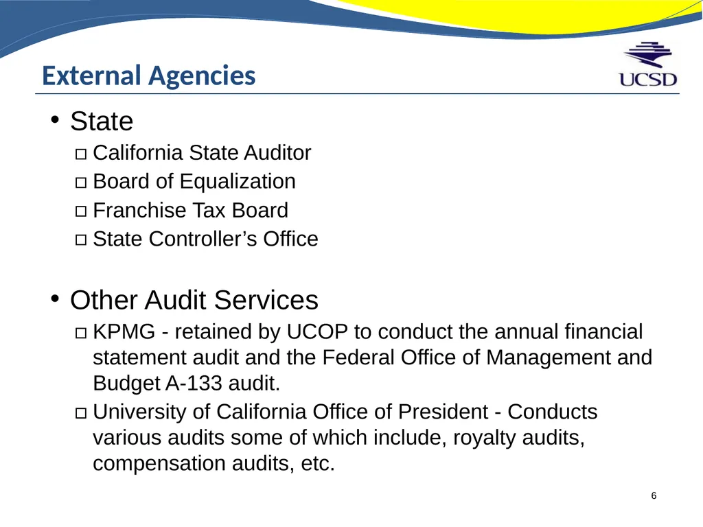 WHAT TO EXPECT IN AN EXTERNAL AUDIT OR - slide 6 of 13