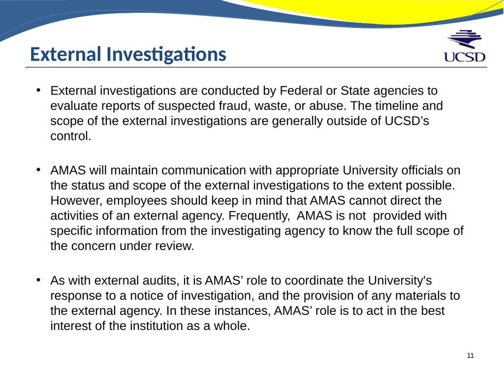 WHAT TO EXPECT IN AN EXTERNAL AUDIT OR - slide 11 of 13