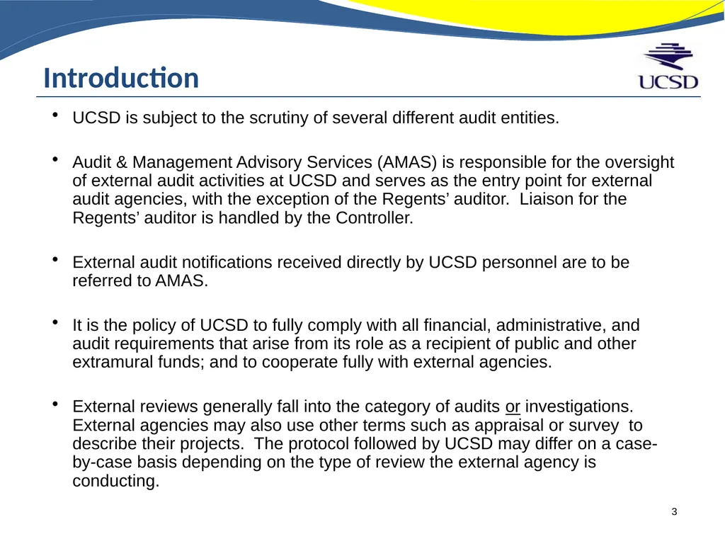 WHAT TO EXPECT IN AN EXTERNAL AUDIT OR - slide 3 of 13