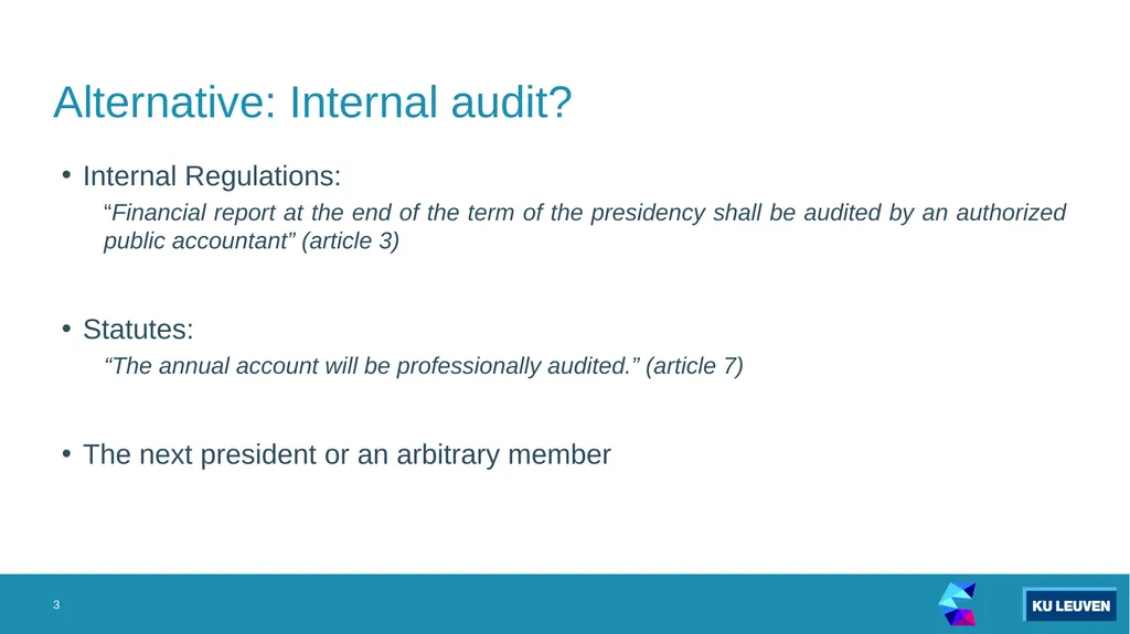 CLUSTER auditor 2 External ‘The Big 4’ Ernst & - slide 3 of 4