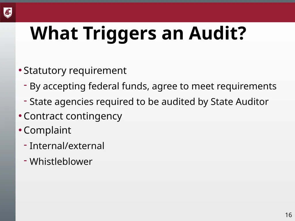 Award Administration Part Three: Audits and Audit - slide 16 of 79