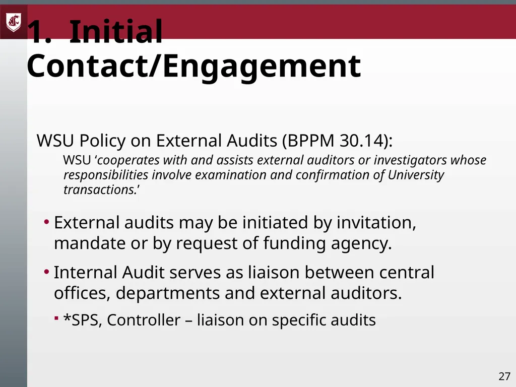 Award Administration Part Three: Audits and Audit - slide 27 of 79
