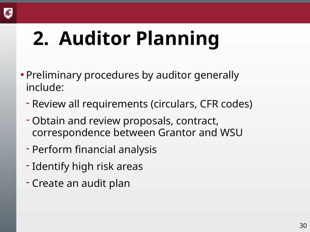 Award Administration Part Three: Audits and Audit - slide 30 of 79