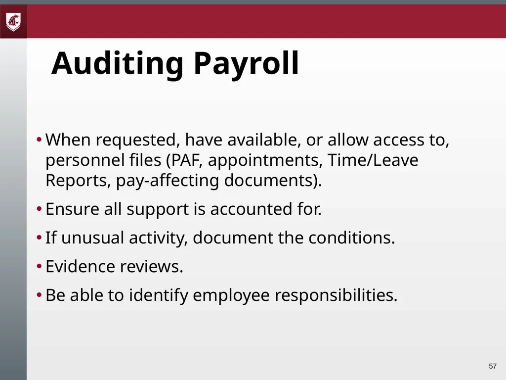 Award Administration Part Three: Audits and Audit - slide 57 of 79