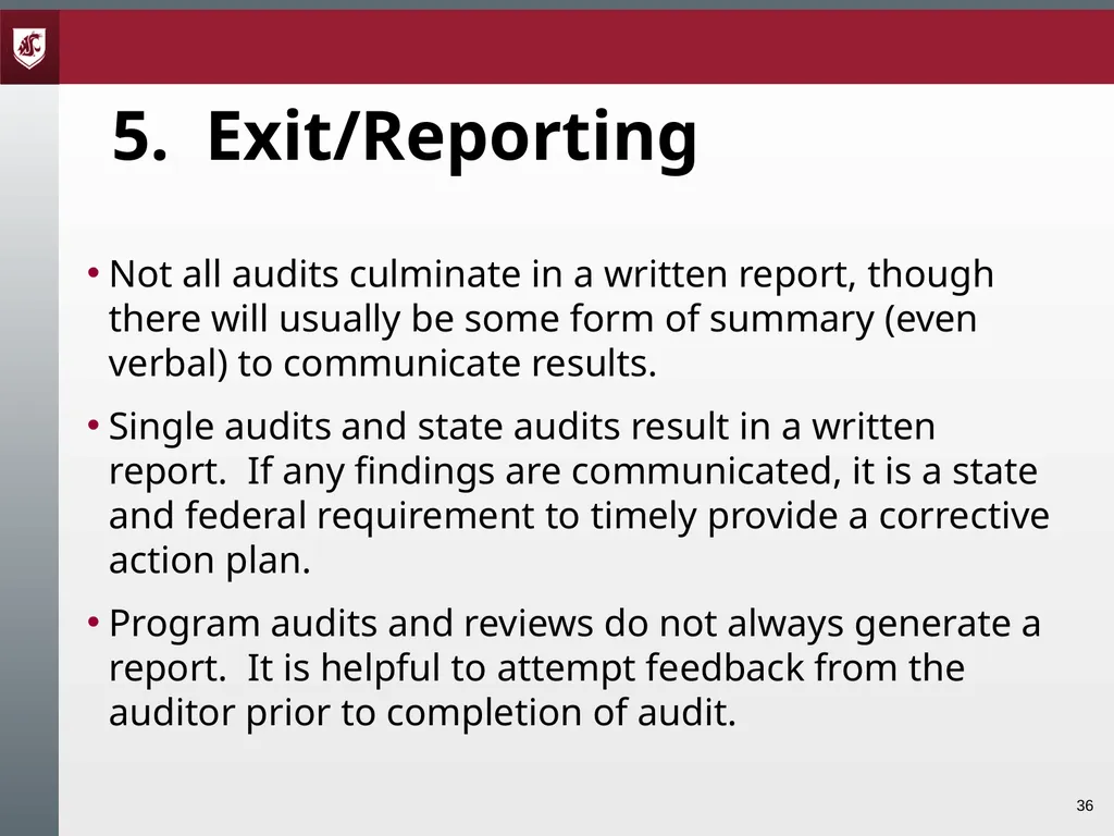 Award Administration Part Three: Audits and Audit - slide 36 of 79