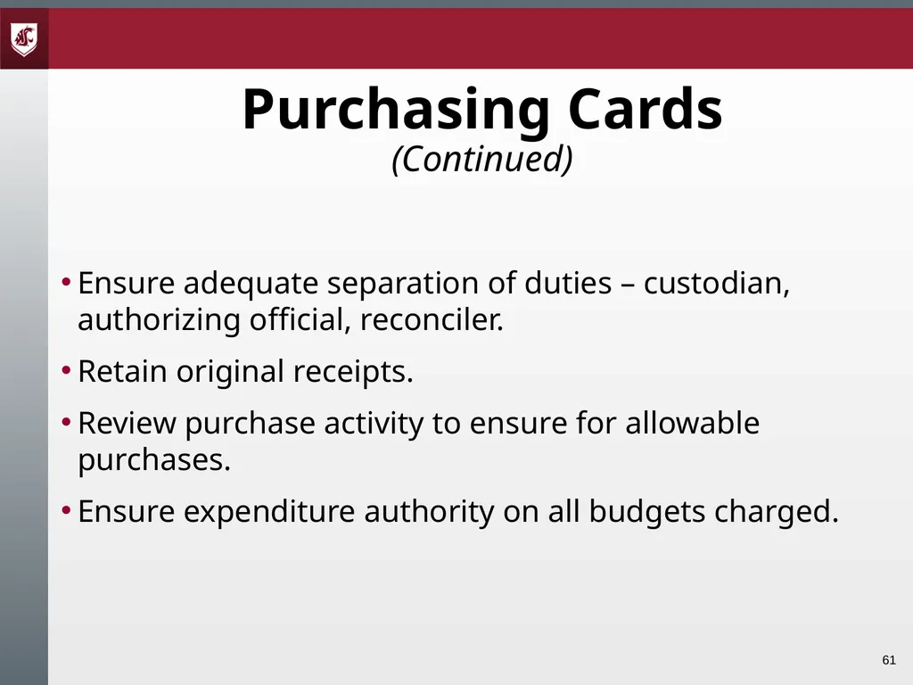 Award Administration Part Three: Audits and Audit - slide 61 of 79