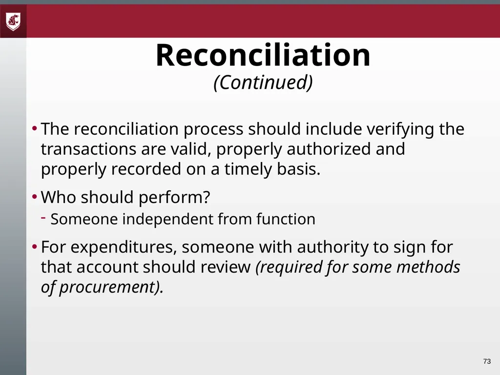 Award Administration Part Three: Audits and Audit - slide 73 of 79