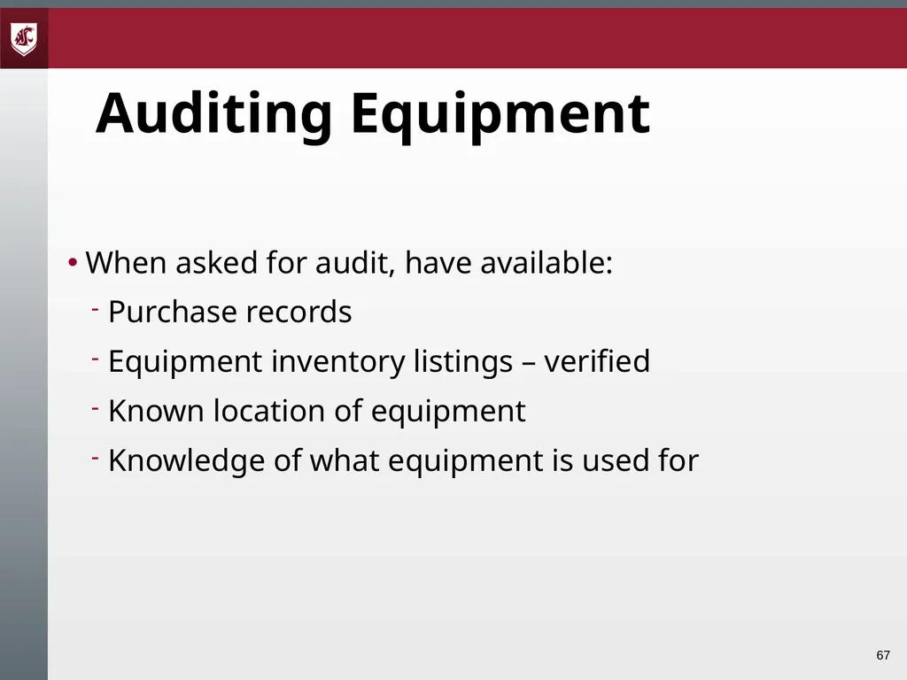 Award Administration Part Three: Audits and Audit - slide 67 of 79