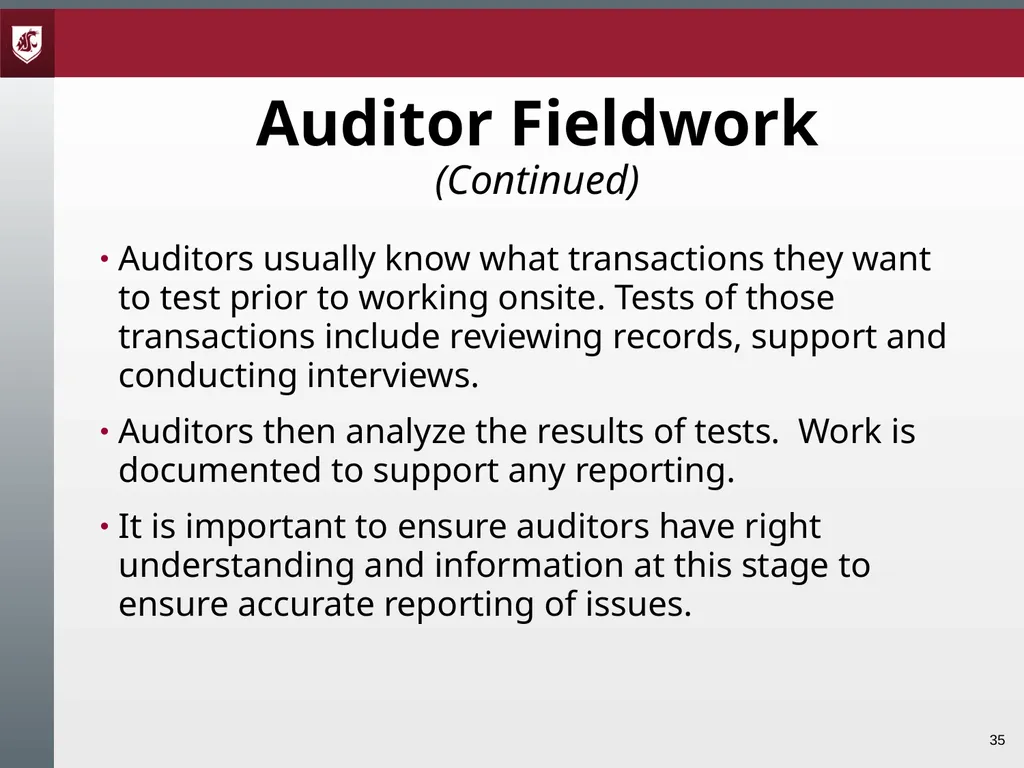 Award Administration Part Three: Audits and Audit - slide 35 of 79