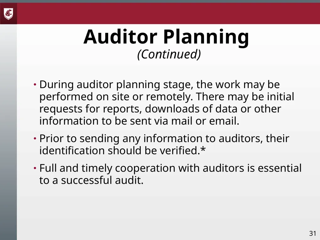 Award Administration Part Three: Audits and Audit - slide 31 of 79