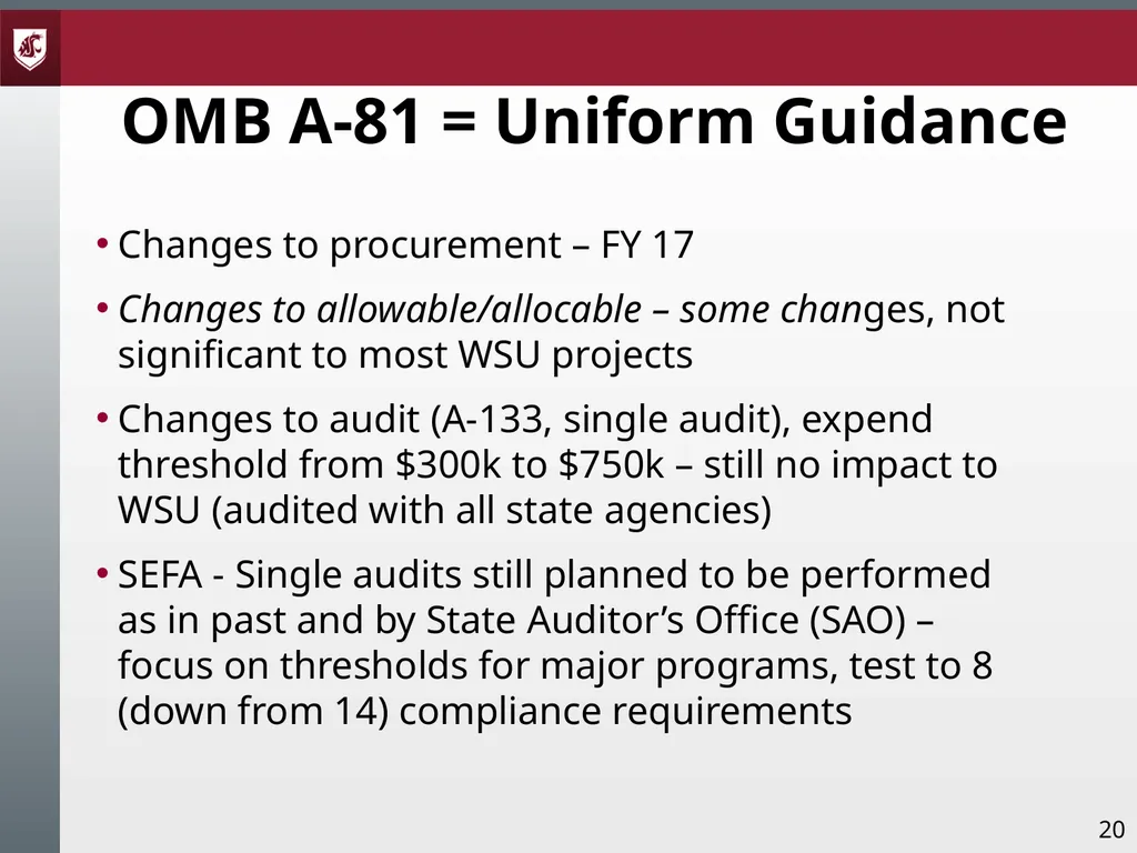 Award Administration Part Three: Audits and Audit - slide 20 of 79