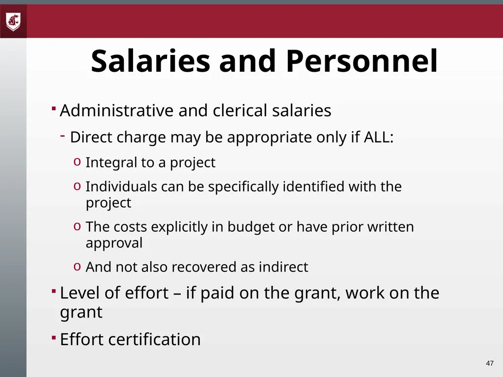 Award Administration Part Three: Audits and Audit - slide 47 of 79